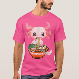 Kawaii Axolotl Ramen Noodles Japanisch Anime Otaku T-Shirt