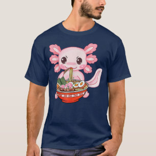 Kawaii Axolotl Ramen Noodles Japanisch Anime Otaku T-Shirt