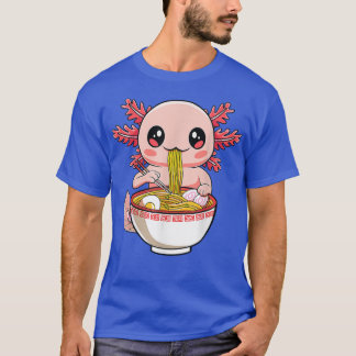 Kawaii Axolotl Ramen Noodles Japanisch Anime Otaku T-Shirt