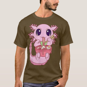 Kawaii Axolotl Ramen Noodles Japanisch Anime Otaku T-Shirt