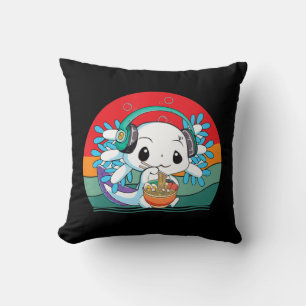 Kawaii Axolotl Ramen Nudeln Retro Vintage Anime J Kissen