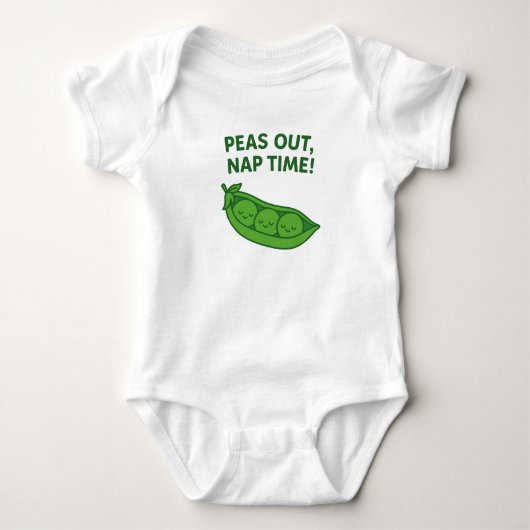 Kawaii Baby Bodysuie– Peas Out Nap Time Outfit Baby Strampler (Vorderseite)