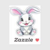 Kawaii Baby Bunny Sticker (Blatt)
