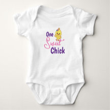Kawaii Baby Chicks One Sweet Chick White Baby Bib