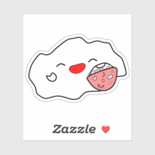 Kawaii Baby Cloud Holen einer Candy Basket Bag Vin Aufkleber