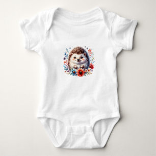 Kawaii-Baby-Igel-Kunst Baby Strampler