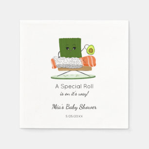 Kawaii-Baby-Party: Sushi- und Lachsrollen-Thema Serviette