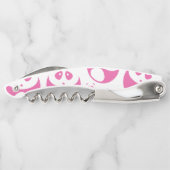 Kawaii Baby Pink und White Panda Muster Kellnermesser (Rückseite)