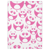 Kawaii Baby Pink und White Panda Muster Klemmbrett (Rückseite)