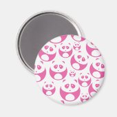 Kawaii Baby Pink und White Panda Muster Magnet (Vorderseite/Rückseite)