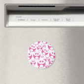 Kawaii Baby Pink und White Panda Muster Magnet (In Situ (Geschirrspüler))