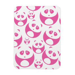 Kawaii Baby Pink und White Panda Muster Magnet