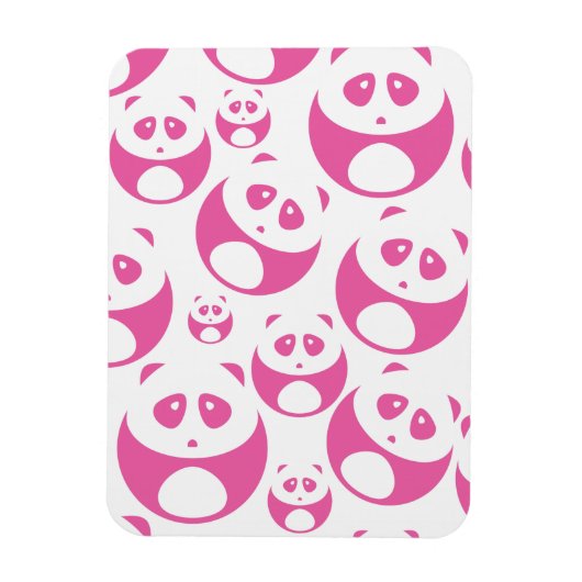 Kawaii Baby Pink und White Panda Muster Magnet (Vertikal)