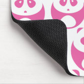 Kawaii Baby Pink und White Panda Muster Mousepad (Ecke)