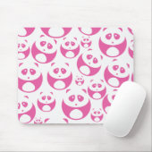 Kawaii Baby Pink und White Panda Muster Mousepad (Mit Mouse)