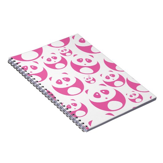 Kawaii Baby Pink und White Panda Muster Notizblock (Rechte Seite)