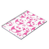 Kawaii Baby Pink und White Panda Muster Notizblock (Linke Seite)