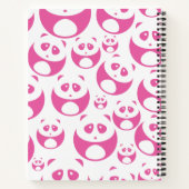 Kawaii Baby Pink und White Panda Muster Notizblock (Rückseite)