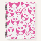 Kawaii Baby Pink und White Panda Muster Notizblock (Vorderseite)