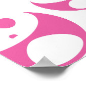 Kawaii Baby Pink und White Panda Muster Poster (Ecke)