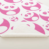 Kawaii Baby Pink und White Panda Muster Sherpadecke (3/4)