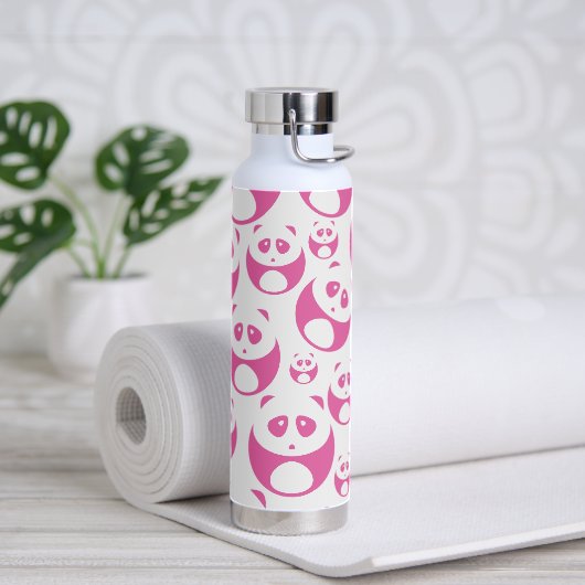Kawaii Baby Pink und White Panda Muster Trinkflasche (Yoga)