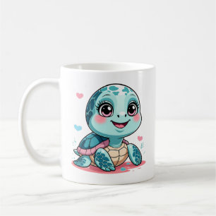 Kawaii-Baby-Schildkröten-Tasse Kaffeetasse