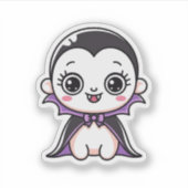 Kawaii Baby Vampire Halloween Sticker (Vorderseite)