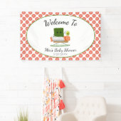 Kawaii Babydusche: Sushi und Lachs Roll Willkommen Banner (Insitu)