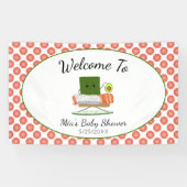 Kawaii Babydusche: Sushi und Lachs Roll Willkommen Banner (Horizontal)