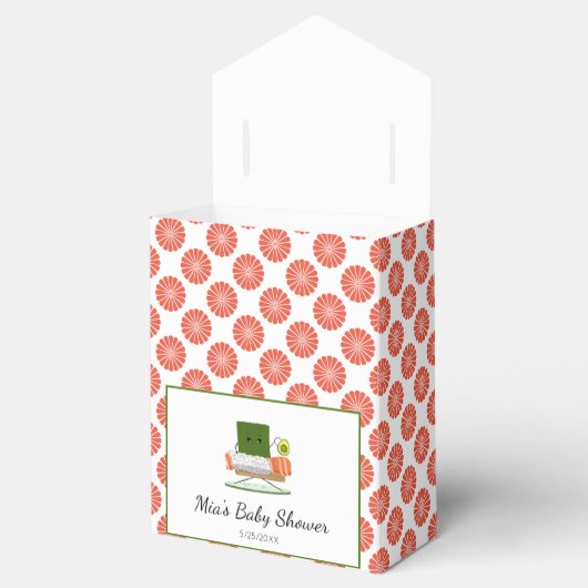 Kawaii Babydusche: Sushi und Salmon Roll Thema Geschenkschachtel (Geöffnet)