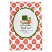 Kawaii Babydusche: Sushi und Salmon Roll Thema Mittlere Geschenktüte (Rückseite)