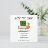 Kawaii Babydusche: Sushi und Salmon Roll Thema Save The Date (Stehend Vorderseite)