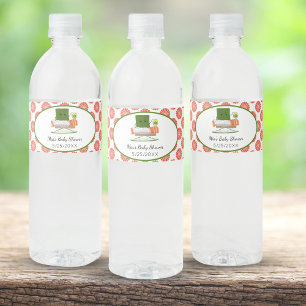 Kawaii Babydusche: Sushi und Salmon Roll Thema Wasserflaschenetikett