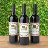 Kawaii Babydusche: Sushi und Salmon Roll Thema Weinetikett