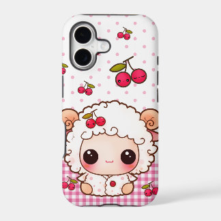 Kawaii-Babylamm und süße Kirschen