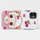 Kawaii Babyschafe und niedliche Kirschen Case-Mate iPhone Hülle (Rückseite (Horizontal))