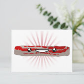 Kawaii Bacon Dankeskarte (Stehend Vorderseite)