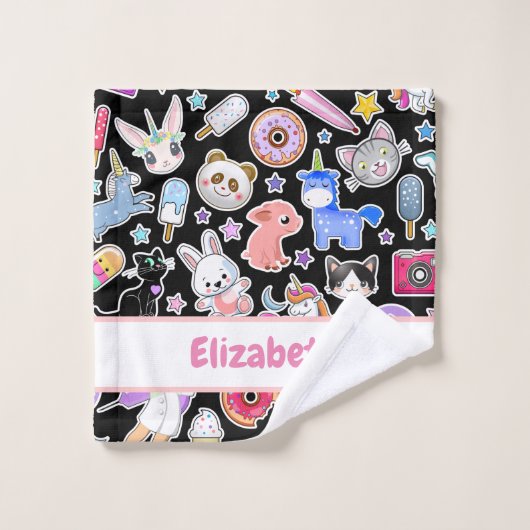 Kawaii Badhandtuch Set (Waschlappen)