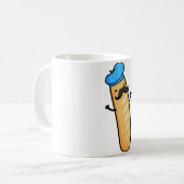 Kawaii Baguette Kaffeetasse (Vorderseite Links)