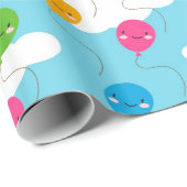 Kawaii Ballone Geschenkpapier (Rolleneckpunkt)