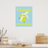Kawaii Banana Fanafofana Poster (Küche)
