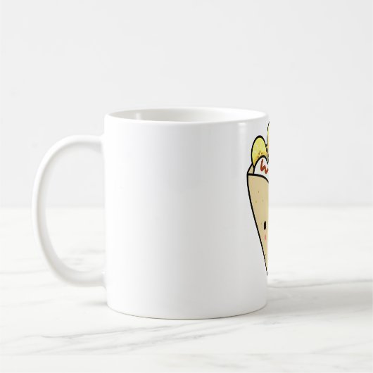 Kawaii Bananas and Cream Crepe Kaffeetasse (Links)