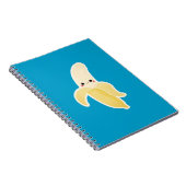 Kawaii Banane auf Blau Notizblock (Rechte Seite)