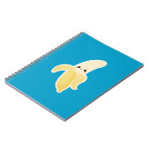 Kawaii Banane auf Blau Notizblock (Linke Seite)