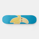 Kawaii Banane auf Blau Skateboard (Horizontal)