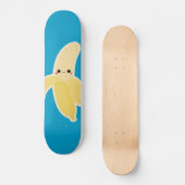 Kawaii Banane auf Blau Skateboard (Vorderseite)