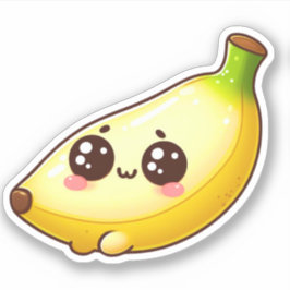 Kawaii-Banane Aufkleber