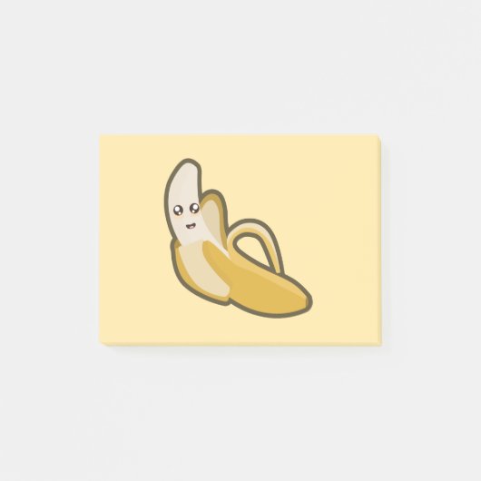 Kawaii Banane Post-it Klebezettel (Vorderseite)