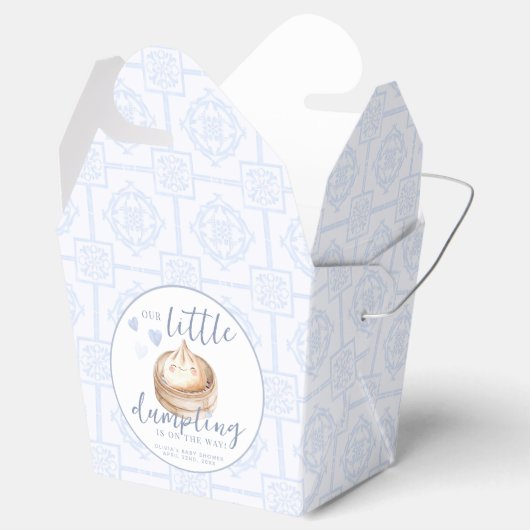 Kawaii Bao Baby Shower Favor Box - Blue Geschenkschachtel (Geöffnet)